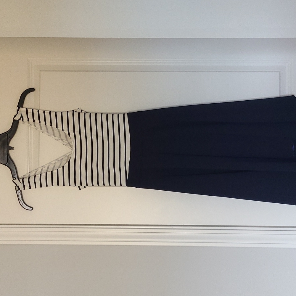 Beautiful casual Blue dress with stripes